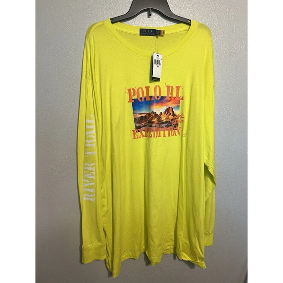 Polo Ralph Lauren Other - Polo Ralph Lauren Men's Laser Yellow Voyager Expedition Graphic L/S Size 3XLT